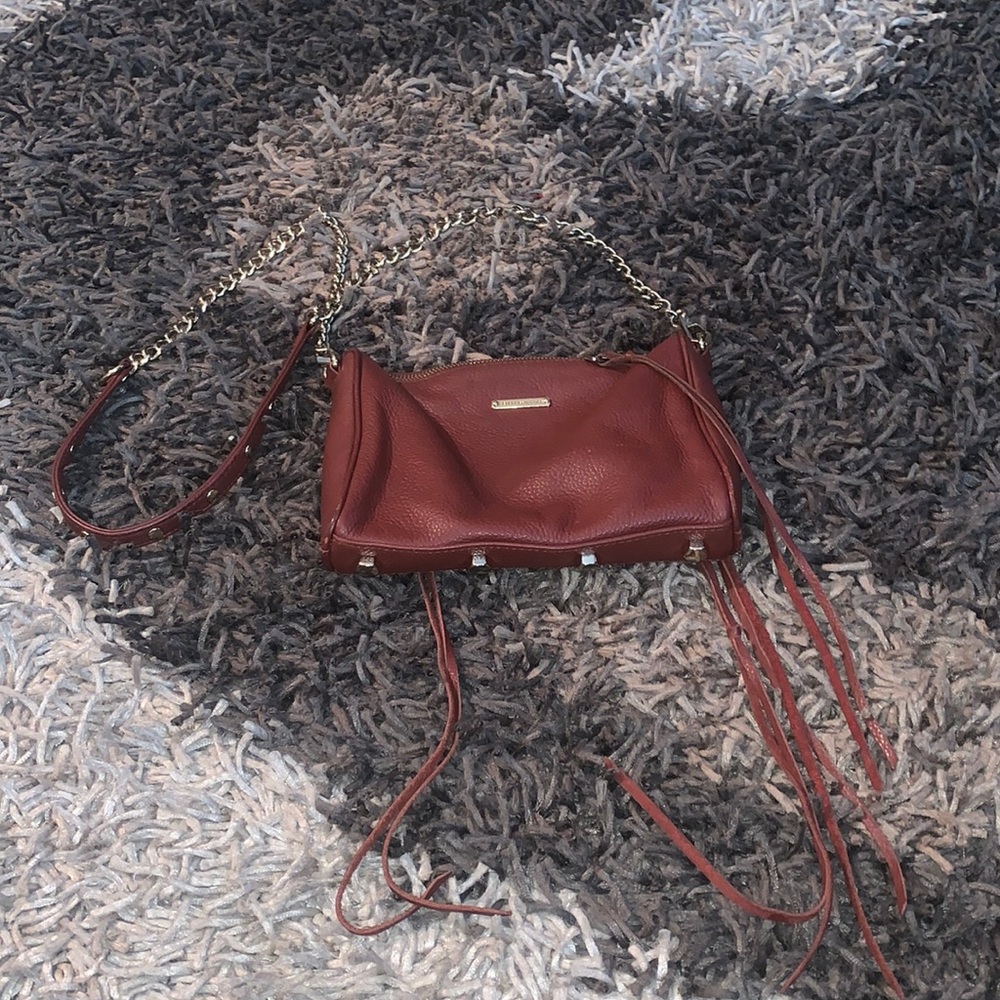 Rebecca Minkoff zippered crossbody slight wear on bottom sides but in good cond